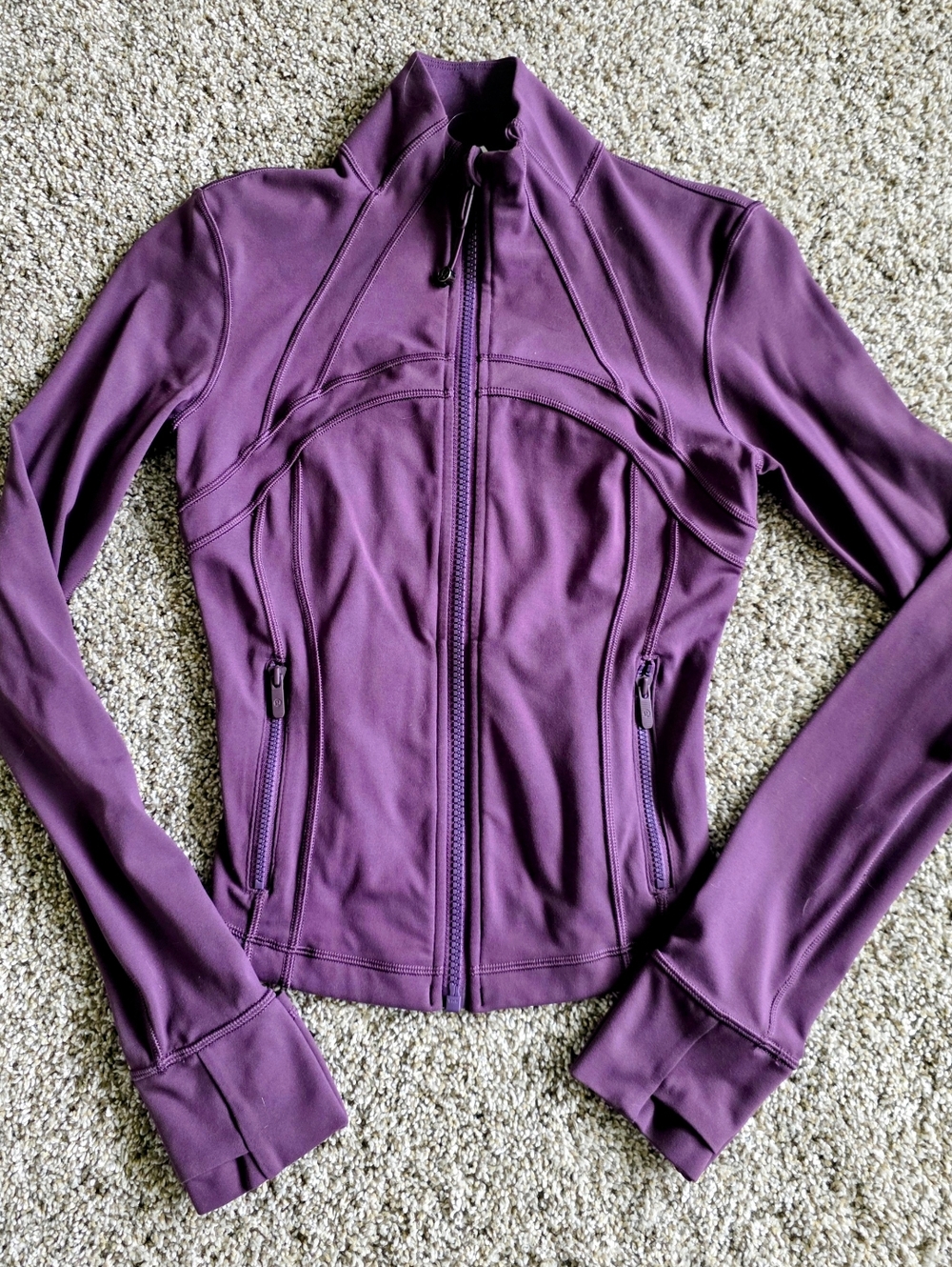Size 2 Women's Purple Full-Zip Athletic Jacket